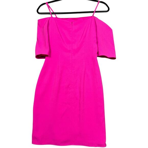 Gianni Bini Hot Pink Off Shoulder Bodycon Dress | Size 0 - Picture 3 of 5